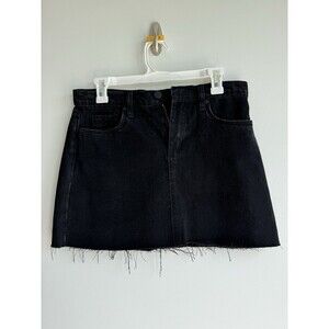 Blank NYC Black Denim Mini-Frayed Hem-Size 26